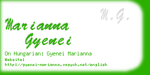 marianna gyenei business card